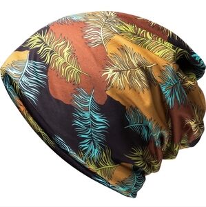 (1) Womens Headwear Hats Cotton Slouchy Beanie Cap Scarf